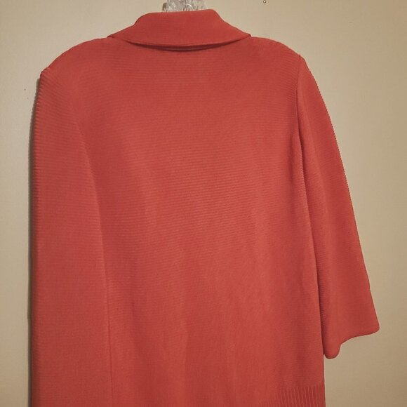 Exclusively Misook | Pink Ribbed Full Zipper Cardigan Sweater (Size Small) - Picture 12 of 14